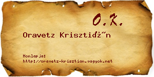 Oravetz Krisztián névjegykártya