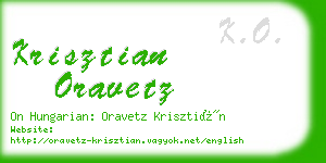 krisztian oravetz business card